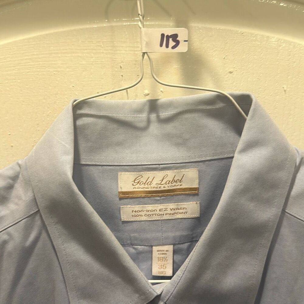 Dress Shirt Gold Label Roundtree & York. 18 1/2 - 35